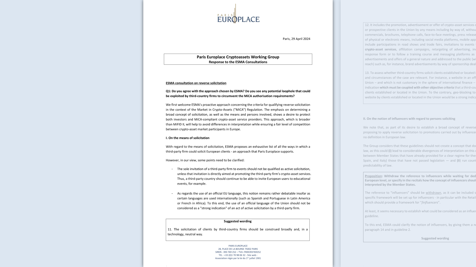 Paris EUROPLACE – By Olivier Vigna