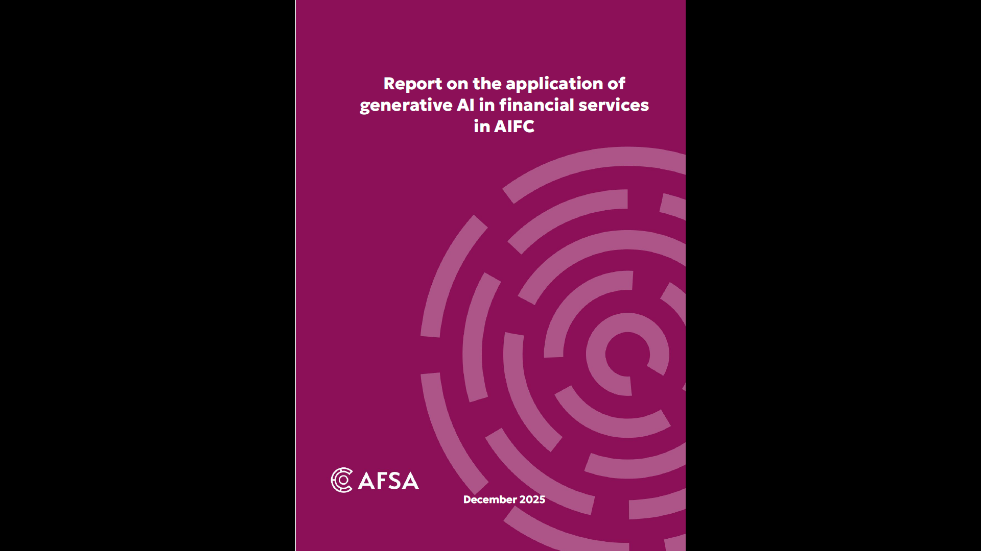 Report on the application of generative AI in financial services in AIFC